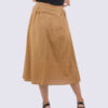 Brown Checked Midi Skirt-2