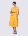 Yellow Spaghetti One-Piece Dress