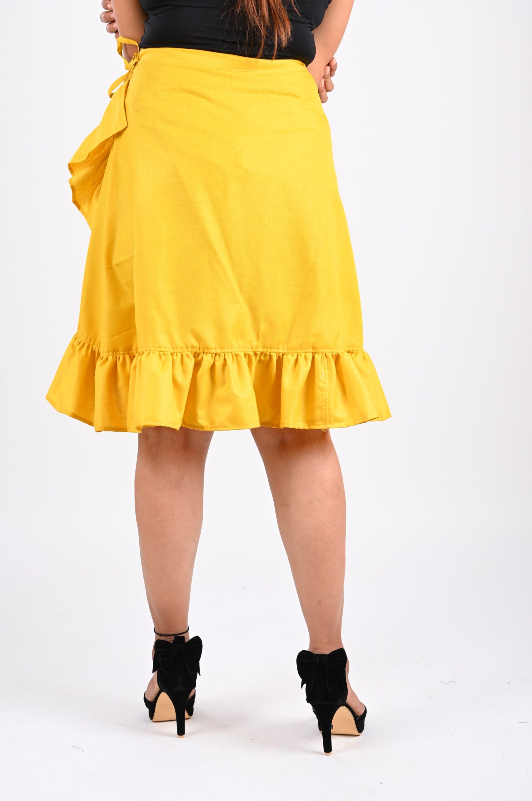 flared ruffle skirt